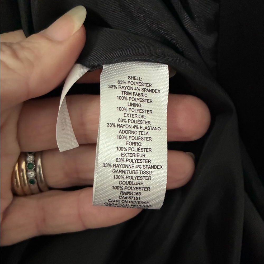 Calvin Klein Black Jacket with White Trim - Picture 5 of 5